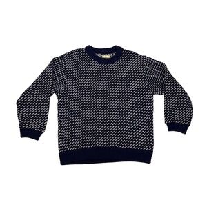 Vintage LL Bean Wool Birdseye Nordic Sweater Made in Norway